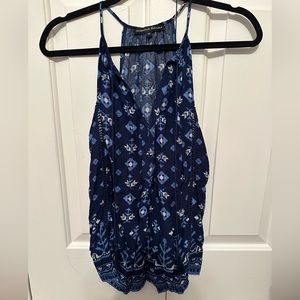 Marina Luna - Navy Patterned Top - XS
